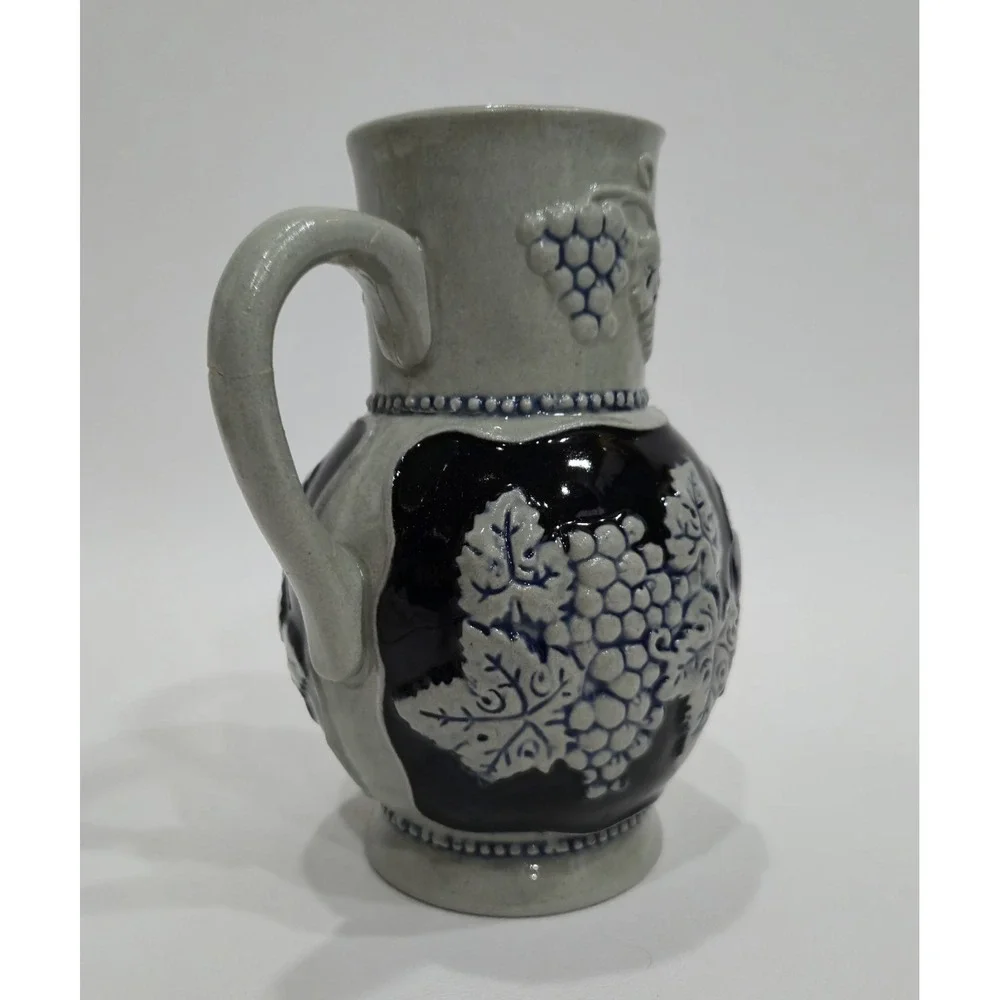 Vintage Marzi & Remy German Salt Glaze Stoneware Pitcher Winninger Weinhex Jug